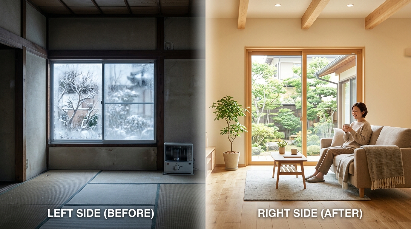 断熱リフォームで光熱費はいくら下がる?|ビフォーアフター実例