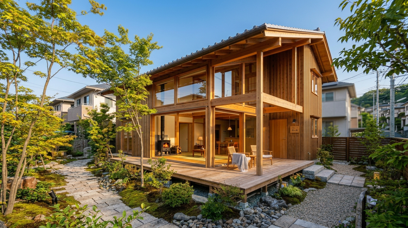 薪ストーブと大開口の平屋 - 外観